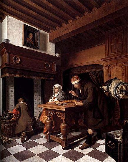 Cornelis de Man A Man Weighing Gold. France oil painting art